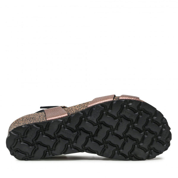 Yokono | Mahon-008 Low Wedge Sandal | Pearl Bronze