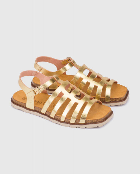 Yokono | Rodas-104 Flat Sandal | Gold
