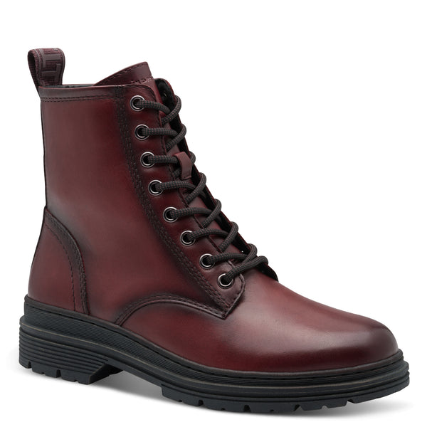 Tamaris | Leather Ankle Boot | 25230 | Red