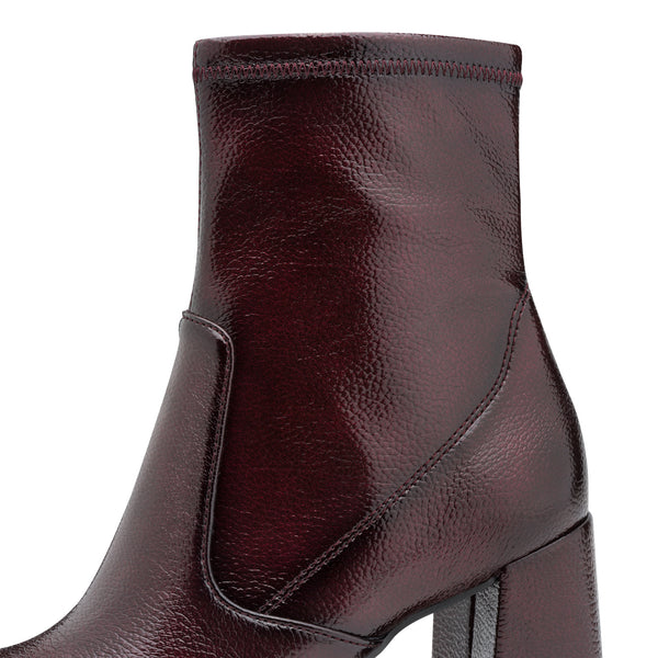 Tamaris | Heeled Ankle Boot | 25357 | Patent Merlot
