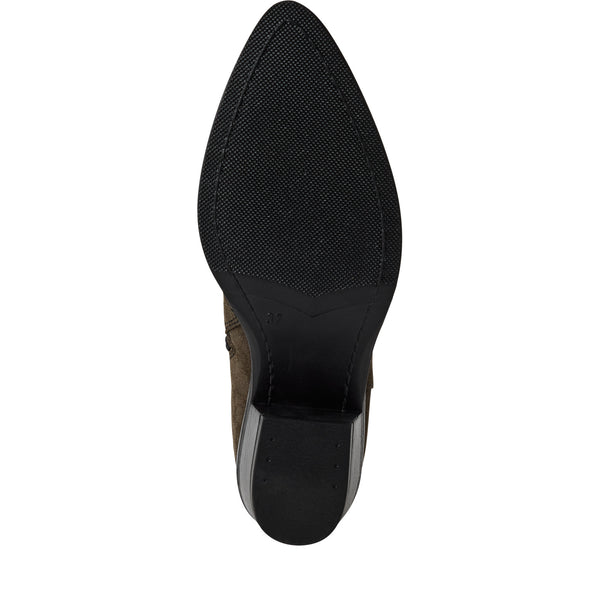 Tamaris | Leather Cowboy Boot | 25702 | Black & Olive