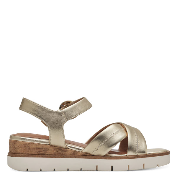 Tamaris Low Wedge Sandal 28202 | Gold