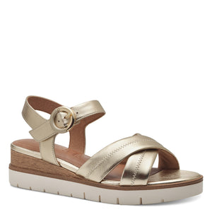 Tamaris Low Wedge Sandal 28202 | Gold