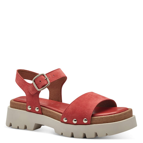 Tamaris Chunky Soled Sandal 28230 | Red