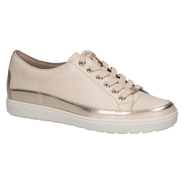 Caprice Leather Trainer 23654 | Cream Comb