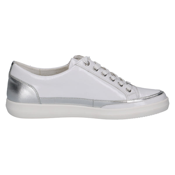 Caprice | 23706 | Zip - Up Trainer | Patent White