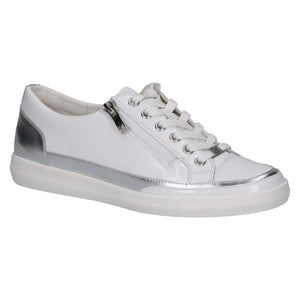 Caprice | 23706 | Zip - Up Trainer | Patent White