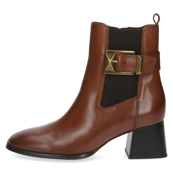 Caprice / 25344 Mid heeled Leather Chelsea Boot / Cognac