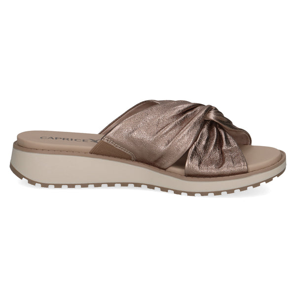 Caprice Chunky Soled Sandal 27202 | Taupe Metallic