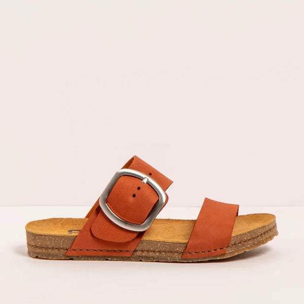 Art Sandal | 0175 Nobuck Dark Orange/Creta