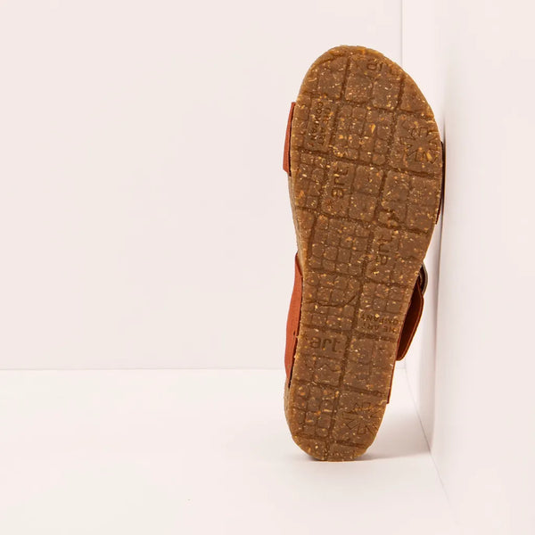 Art Sandal | 0175 Nobuck Dark Orange/Creta