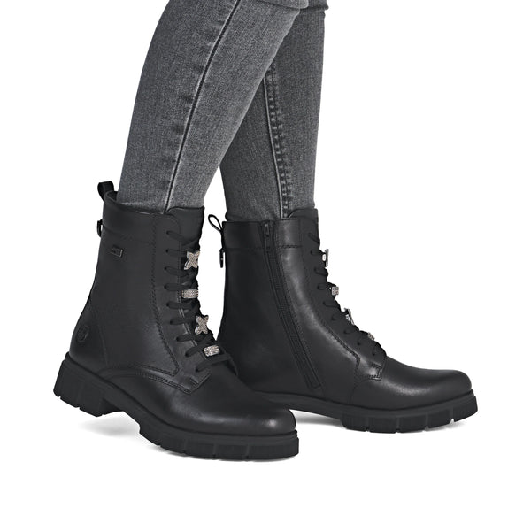 Remonte | Chunky Embellished Detail Ankle Boot | D2S73-00 | Black