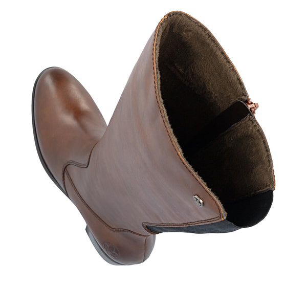 Rieker | Long Leather Boot | 73955-22 | Chestnut Brown