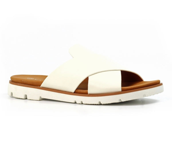 LUNAR | Chloe White | Slider Sandal