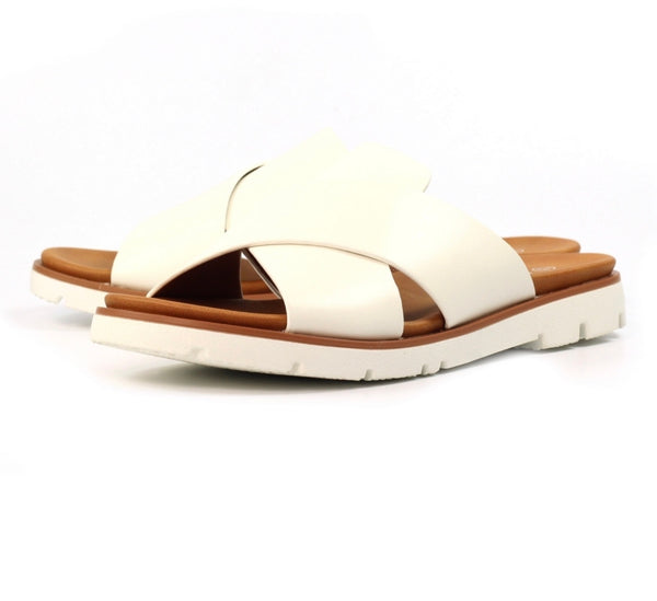 LUNAR | Chloe White | Slider Sandal