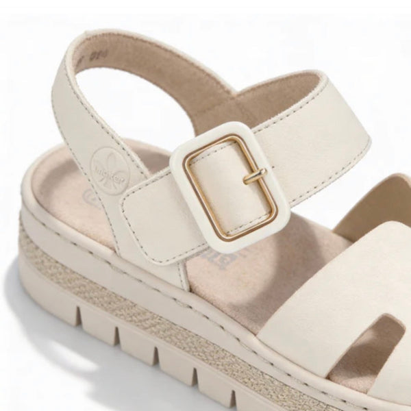 Rieker |V4952-60 Beige | Wedge Sandal