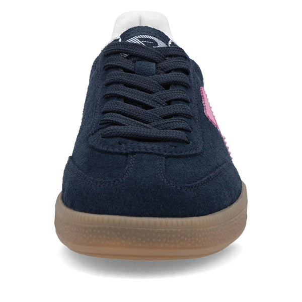 Rieker | W2200-15 Suede Trainer | Navy/Pink