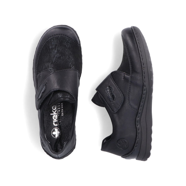 Rieker | Velcro Fastening Comfort Shoe | 48954-00 | Black
