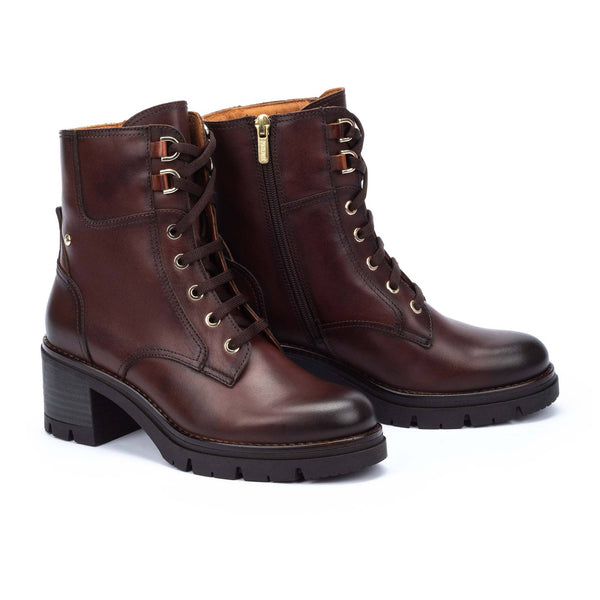 Pikolinos | Soria Heeled Ankle Boot | W0B-8552C1 | Dark Brown
