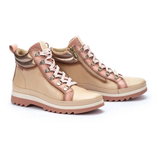 Pikolinos | Vigo Charity Ankle Boots | W3W-8564CPC1 | Cream/Pink