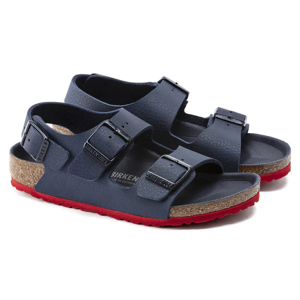 Birkenstock Kids | Milano Kinder | Desert Soil | Blue/Red | ONLINE EXCLUSIVE