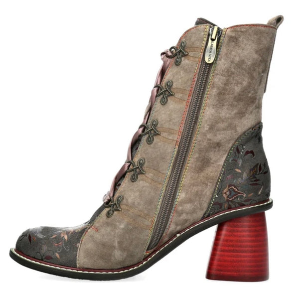 Laura Vita | Evcao 01 | Heeled Lace Up Boot | Souris