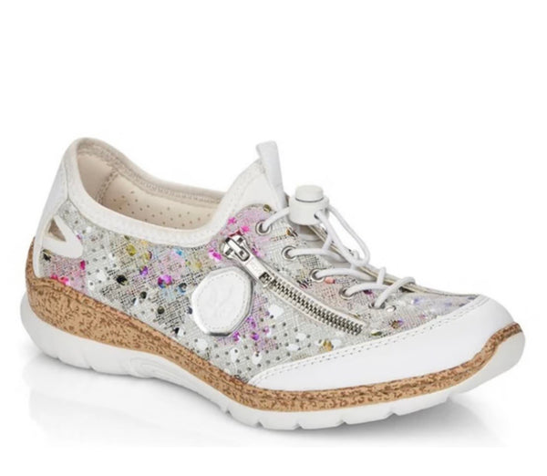 Rieker | Floral & white Sneaker - N42V1-90