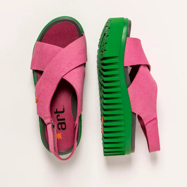 Art | Brighton Sandal 1574 | Nubuck Pink/Green