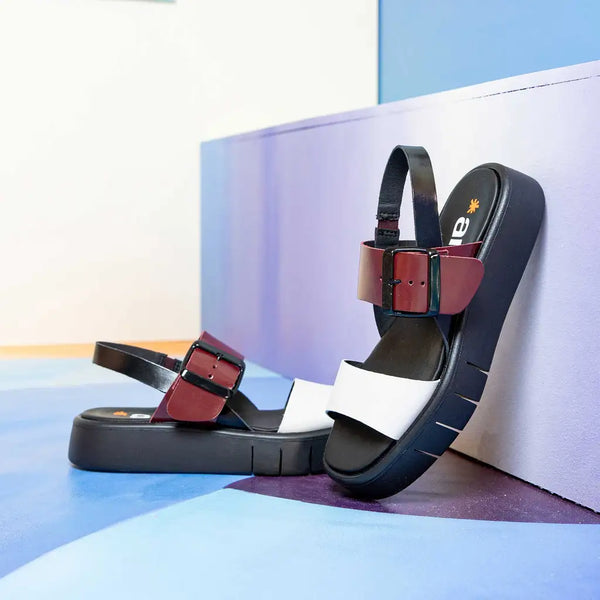 Art | Malaga Sandal 1857 | Bordeaux/Cream