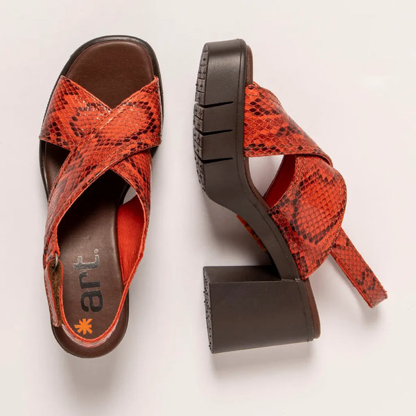 Art | Eivissa Sandal 1990 | Snake Teja (Brick Red)