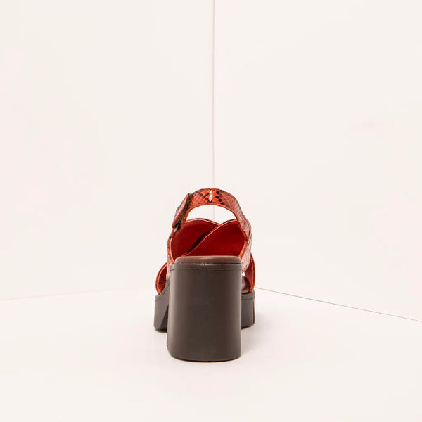 Art | Eivissa Sandal 1990 | Snake Teja (Brick Red)