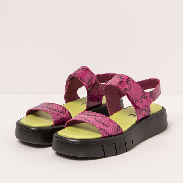 Art | Malaga Sandal 1854F | Snake Fuchsia