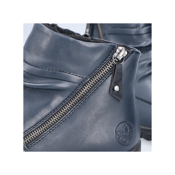 Rieker | 59585-14 Wide Fit Soft Ankle Boot | Navy