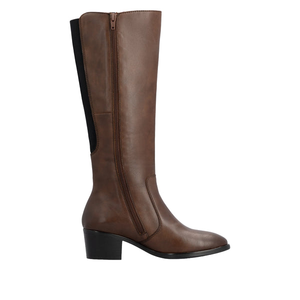 Rieker | Long Leather Boot | 73955-22 | Chestnut Brown