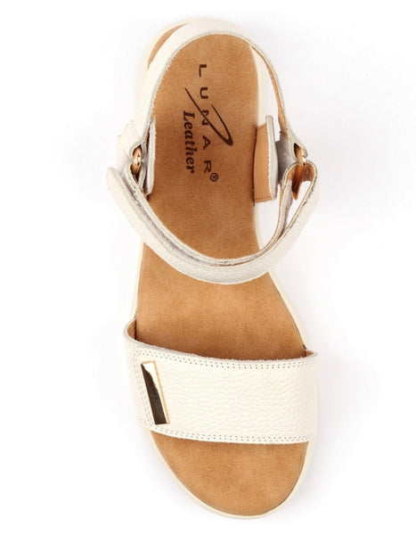 LUNAR | Lark white leather | Sandal