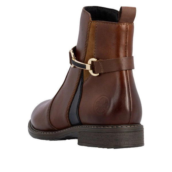 Rieker | Smart Leather Ankle Boot | 74856-22 | Chestnut Brown