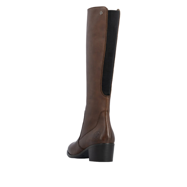 Rieker | Long Leather Boot | 73955-22 | Chestnut Brown