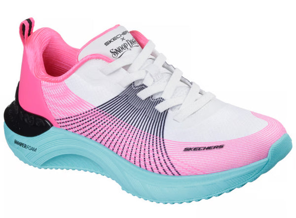 Skechers Cyberwalker Trainers – Blue & Pink | Snoop Foam Comfort & Lightweight Style