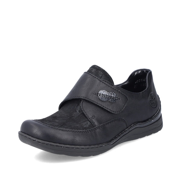 Rieker | Velcro Fastening Comfort Shoe | 48954-00 | Black