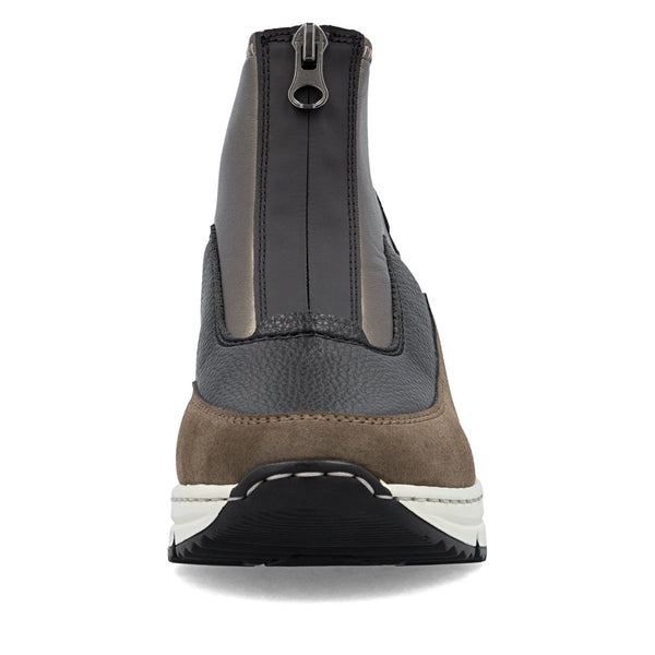 Rieker | N6352-25 Zip Front Trainer Boot | Brown Multi