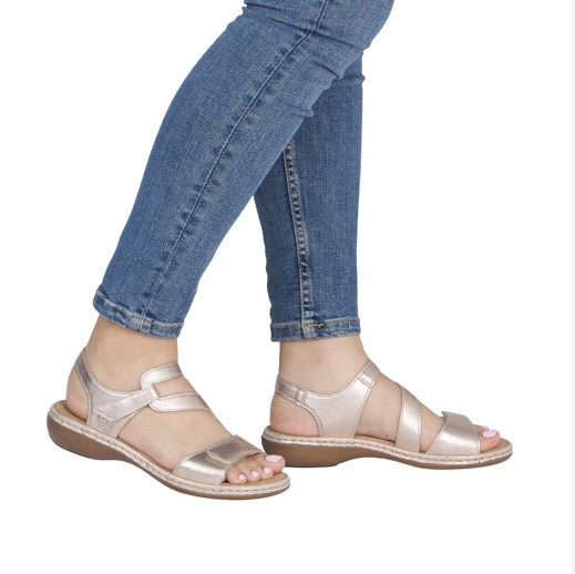 Rieker Women’s Sandal | Copper metallic - 659C7-89