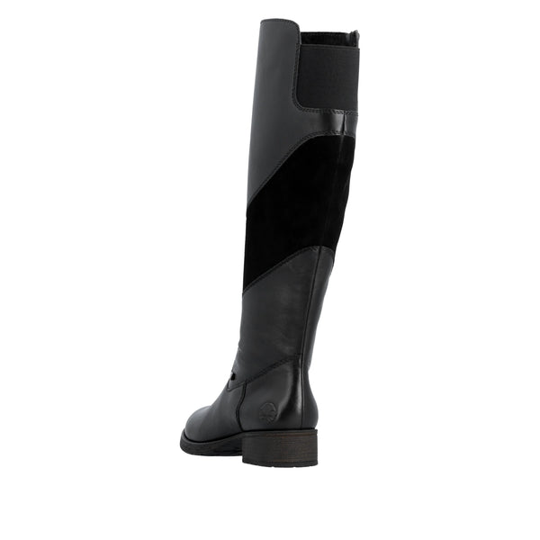Rieker | Long Leather Boot | Z9566-00 | Black