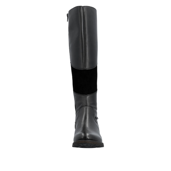 Rieker | Long Leather Boot | Z9566-00 | Black