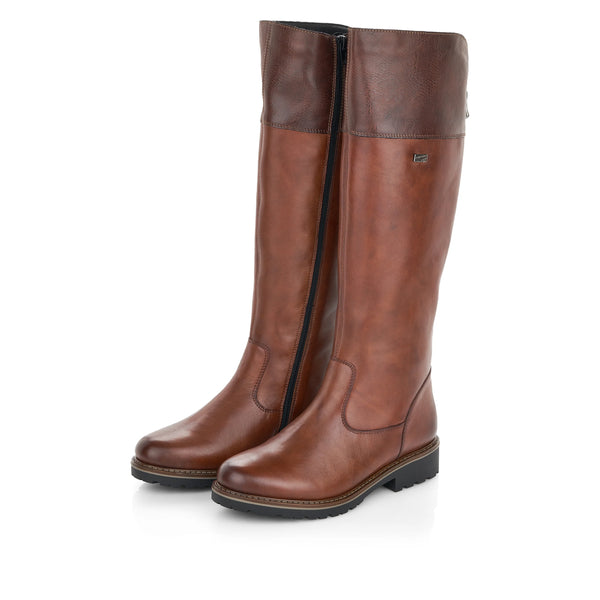 Remonte | Leather Long Boot | R6581-22 | Chestnut Brown