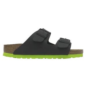 Birkenstock KIDS | Arizona | Desert Soil | Vibrant Black/Lime | ONLINE EXCLUSIVE