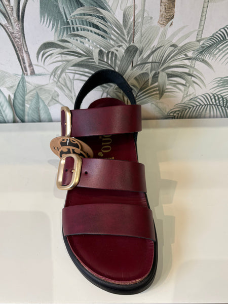 Yokono | Tunez-127 Burdeos | Double Buckle Sandal