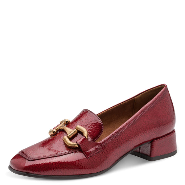 Tamaris | 24316-43 Red Patent | Heeled Women’s Loafer