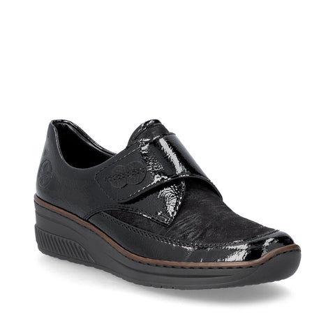 Rieker | Velcro Shoe | 487C0-00 | Black