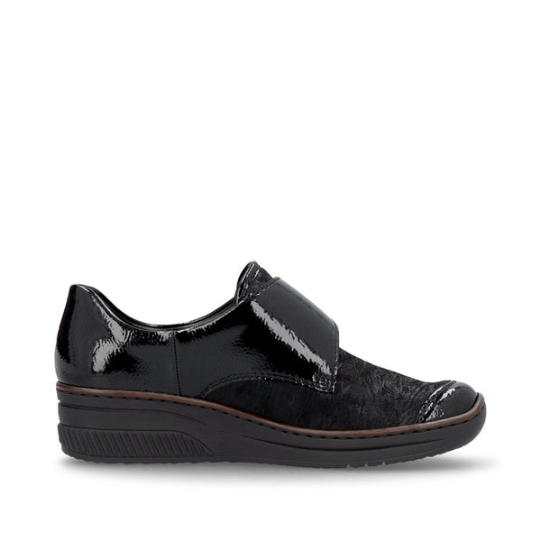 Rieker | Velcro Shoe | 487C0-00 | Black