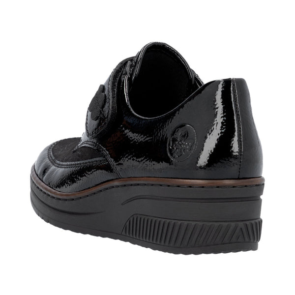 Rieker | Velcro Shoe | 487C0-00 | Black